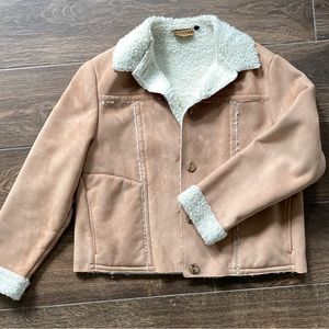 Tsunami faux leather and shearling jacket
